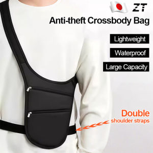 Anti-theft Sling Bag For Men Original Waterproof Beltbag 2026 NEW Crossbody Shoulder Bags Double Straps Lightweight Close-fitting Large Capacity Waistbag Wear-resistant Breathable Travel Bag Storage For Mobile Phones Banknotes And Documents