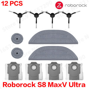 Roborock | Roborock S8 MaxV Ultra Robot Vacuum Cleaner Accessories Mop Cloth Vacuum Bags Side Brush Filter Replaceable Spare Parts