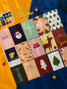 Thanksgiving Christmas Greeting Card Creative Decorative Precise Cartoon Single Page Style Festive Holiday Postcard Gift