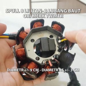 Spull Koil Koel Coil Coel 8 Lilitan Kendaraan Motor Tiga Roda Viar Kaisar Karya JialIing Fukuda Nozomi Tossa Happy Dll - 1A