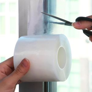 Window Insulation for Winter Weather Sealing Tape Residue Free Clear Window Draft Isolation Sealing Film Tape for Doors Windows