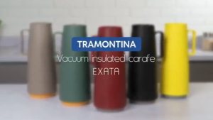 Tramontina Exata Thermal Flask/bottle with Glass Liner 1 L - Temperature Retention and Drip-Proof