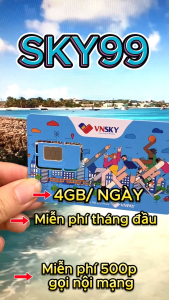 Sim 4G VNSKY Miễn Phí 1 Tháng Đầu Dùng Không Nạp Tiền - Data 8GB/ngày + Miễn Phí Gọi Nội Mạng - Sóng Mobi Dùng Toàn Quốc | 5G89 5G109 SKY99KM SKY69 SKY79 SKY89 SKY99 . FREESHIP - CHƯA KÍCH HOẠT