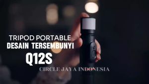 Tripod Selfie Stick Bluetooth Multifungsi Q12S dengan Cahaya Pengisi Warna-Warni dan Port USB Type-C - Hitam