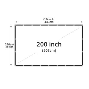 LEJIADA Projector Screen White Anti-Crease 60-200 inch 16:9 Soft High Density Portable Foldable Projection Screen Outdoor Movie