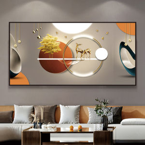 Modern Minimalist Sofa Background Wall Sticker Decorative Painting Self Adhesive Living Room Decor Luxury Atmosphere Artwork