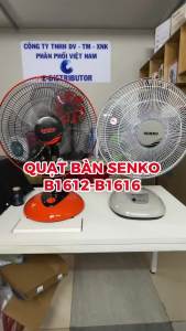 Quạt Bàn Senko B1616 Công suất 47W3 Tốc Độ Cánh 3 lá Cao 62cm - Giao Màu Ngẫu Nhiên - Hàng Chính Hãng