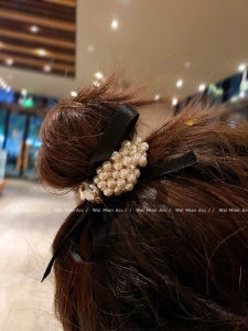 Fashionable Pearl Hair Ties for Women Simple Elegant Butterfly Knot Tail Hair Bands Versatile Ball Head Accessories Dongda Gate