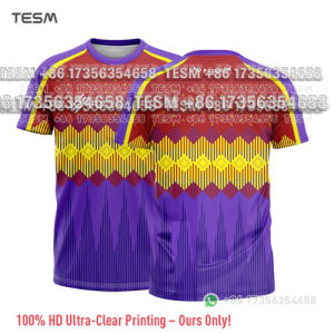 TESM Spanish Fans Training Soccer T-shirt Men 3D Printed Retro Geometric Football Jersey Breathable Short Sleeve T-shirt