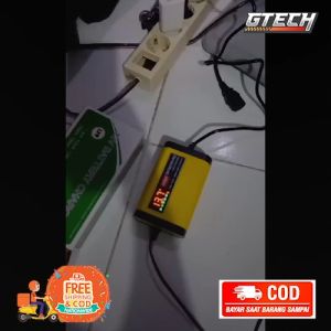 Charger Aki Portable 2A/12V Mobil Motor Digital Display Casan Aki Alat Cas Aki Carger Aki