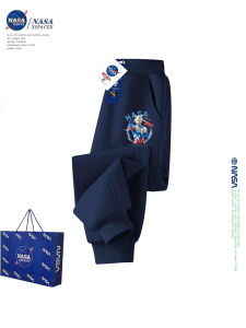 NASA Collaborative Ultraman Boys Casual Sports Pants Elastic Waist Long Trousers Spring Autumn New Style Big Kids Cuffed Leisure Sport Pants