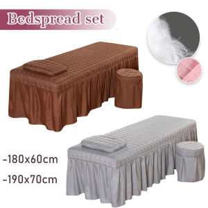Beauty Salon Bed Sheet Salon Thick Quilting Mattress Bed Skirt Bedspread with Face Hole Body Massage SPA Bed Cover