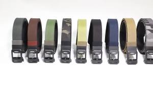 TUSHI Men Hard Tactical Belt Zinc Alloy Automatic Buckle Sturdy Nylon Police Duty Military Gun Belt Blue Casual Belt Male Girdle