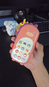 OSSDE Baby Cell Phone Toy with Early Education & Music Learning Educational Dinosaur Phone Fun