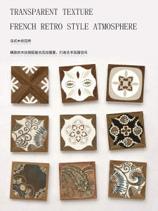 Pháp Vintage Vân Gỗ Hoa Văn Ốp Phong Cách Trung Niên Cho Phòng Tắm Nhà Bếp Nhà Hàng Ban Công Tầng Trang Trí Cá Bay Thương Hiệu