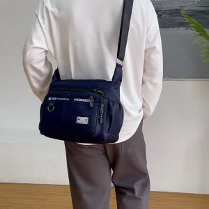 [READY STOCK/FAST SHIPPING] Large Capacity Mens Shoulder Bag Waterproof Wear-resistant Backpack Multi-pocket Business Bag Business Casual Mens Messenger Bag