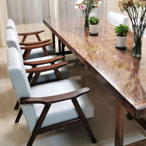 Modern Simple Style Solid Wood Dining Chair Coffee Shop Leisure Visitor Balcony Sofa Chair Home Furniture Residential Area