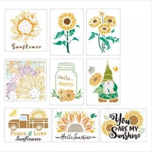 Mẫu tranh rỗng hoa hướng dương vẽ tay graffiti