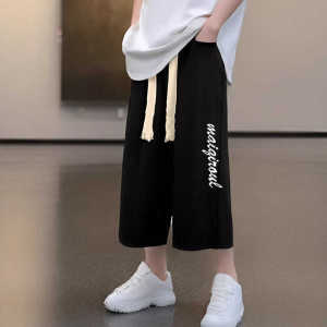 Capri Pants Men Thin Shorts Mens Summer Loose Junior High School Students Casual Sports 7 Points Pirate Shorts