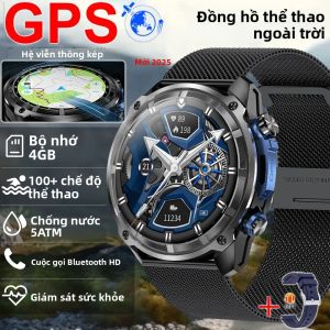Đồng Hồ Thông Minh Quân Sự T-Rex Dành Cho Nam Tích Hợp GPS Chống Nước 5ATM Có Bản Đồ Ngoại Tuyến Pin 860mAh Màn Hình Theo Dõi Nhịp Tim Bộ Nhớ 4GB Có Khả Năng Bơi Lội