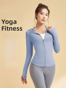 Miiow | Quick Dry Long Sleeve Yoga Sportswear Womens Summer New Style Thin Outerwear Cat Person Brand Sportswear Pure Color Zipper