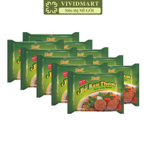 [SET 10 GÓI] - UNI-PRESIDENT - Mì Unif 3 vị: Bò Rau Thơm Chay Đông Cô Bò Cay (72-80g/gói) - Mì ăn liền Unif Mì Unif gói ăn liền