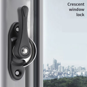 Stainless Steel Crescent Universal Lock with Hook Door and Window Hook Lock Childrens Safety Window Lock Sliding Door Buckle