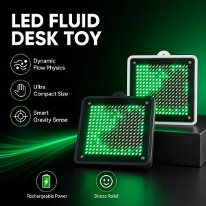 LED Fluid Simulation Toy Shake Control Funny Luminous Ornaments Mini Rechargeable Water Flow Shaking Lamp Gifts