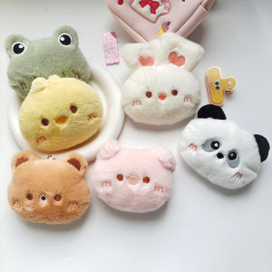 New Stuffed Doll Ornaments Frog Rabbit Panda Pink Pig Doll Brooch Bag Accessories Chain Key Ring Pendant