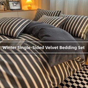 Fleece Lined Bedding Set With Duvet And Pillow Core