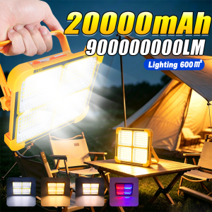 2026 NEW 990000000LM Outdoor Solar Lamp 20000mAh Solar Light External Solarlight Emergency Camping Light Type-C Hanging Lantern