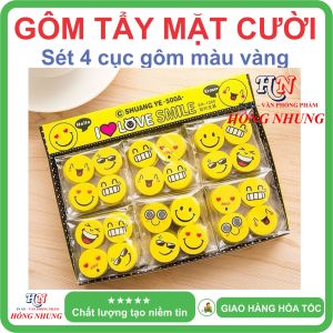 [SÉT] COMBO 30 Bịch Gôm Tẩy Hình Mặt Cười Mỗi Bịch 4 Cục Gôm - Màu Sắc Dễ Thương Làm Qùa Cho Bé Yêu