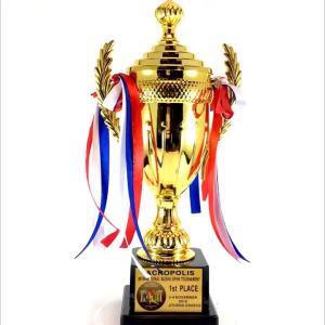 [TG835]1Pcs Mini Plastic Award Trophy Children Winner Gold Trophies Toys For Kids Reward Carnival Competition Party Prize Favors