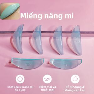 Lomansa 4 Đôi Miếng Dán Uốn Mi Silicon L-Curl Que Nâng Mi Phụ Kiện Uốn Mi Màu Xanh Lá/Cam/Hỗn Hợp/Xanh Dương/Trong Suốt