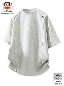 Paul Frank | Patched Construction Plain Loose Casual Mens Short Sleeve Tshirt