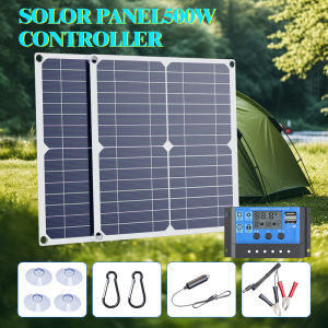 500W Solar Panel Kit with Adjustable 5V 16V Output for Pet Cooling Poultry Fans Exhaust Systems and Ventilation