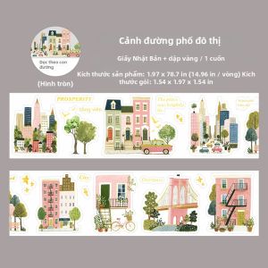 Mr.paper | Mr.Paper 200cm/Cuộn Băng Dính Washi Cắt Hình Chủ Đề Thị Trấn Nhà Cửa Dùng Trang Trí Nhật Ký Sổ Tay Tranh Ghép Đồ Dùng Tự Làm