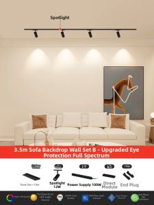JINGYA | Surface Mount Magnetic Track Light Slim Background Rail LED Light