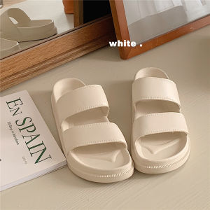 Thin Double Strap Sandals Female Summer Students Korean Harajuku Style Fashion Ins Trendy Non-Slip Platform Beach Slippers