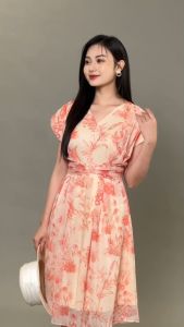 [Voucher 15% MOV 199K cap 100K  Đầm HeraDG thiết kế dáng xòe đai eo xếp ly trên eo hoạ tiết hoa trẻ trung chất tơ mềm mại SDPBC2191