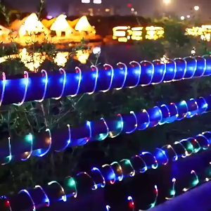 50/100 LED Solar Rope Lights Outdoor Waterproof Christmas String Lights for Tree Fence Pool PVC Tube Auto On/Off