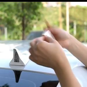 ARAFURA - VigoAcme Lampu Sirip Hiu Shark Fin Warning Light Car Solar Power 8 LED - FZWJSD - Black