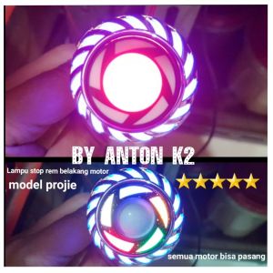 LAMPU STOP BELAKANG VARIASI MOTOR-LAMPU REM BELAKANG MOTOR LED STOP PROJIE VARIASI AKSESORIS MOTOR