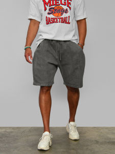DAVID&ME | Dopamine-style Vintage Washed Jeans Shorts