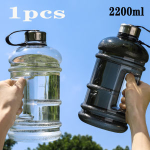 74.5oz Large Capacity Water Bottle With Handle Portable Outdoor Cups Leak Proof Ton Drum Training Sports Fitness Beverage Cup