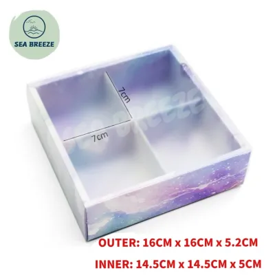 [READY STOCK] Mooncake Box 4 holes 4 cavity Kek Kotak Kuih Kotak Dessert-Pencuci Mulut Kotak 月饼盒 蛋黄酥包装盒 雪媚娘包装盒