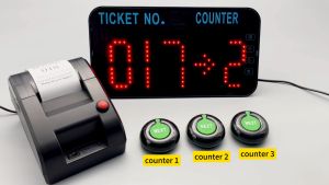 【Local Warehouse】Queuing system machine with printer Queue wireless calling system for restaurant hospital kitchen Long range wait number
