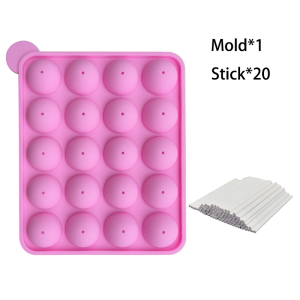 UNTIOR Silicone Cake Pop Mold Set - Nonstick Lollipop Baking Mold Tray with Sticks For Chocolate Lollipop Candy Cake Pops Gadget