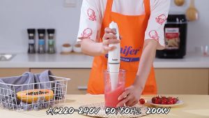 Sonifer Electric Hand Blender 200 Watt 2 Mixing Speed with Stainless Steel Blades Juicer Handheld Kitchen Gadget Blender Stick for Soup Puree Baby Food Rice paste Mashing Ice crushing