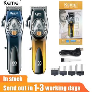 Kemei KM-1767 professional mens hair clipper LCD magnetic motor hair clipper 9000RPM